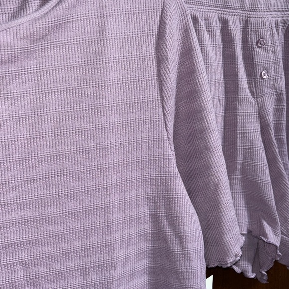 NWT Stars Above Textured Knit Lettuce Trim Pajama Shorts Set - Picture 5 of 10